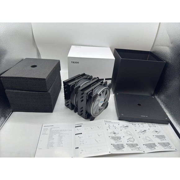 AUSDOM Other - AUSDOM TB200 ARGB CPU Air Cooler Dual 120mm PWM Fans Heat Pipes Black